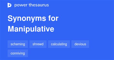 manipulative thesaurus